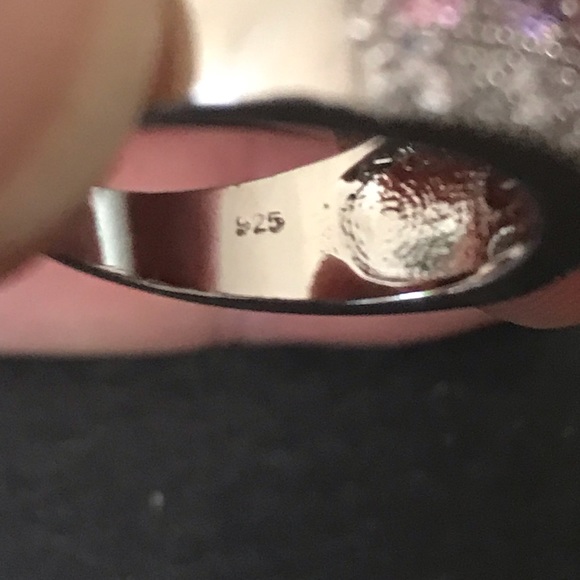 Amethyst and pink sapphire sterling silver - Picture 7 of 8